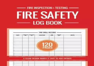 EPUB READ Fire safety log book, Fire inspection and testing log book, Fire drill