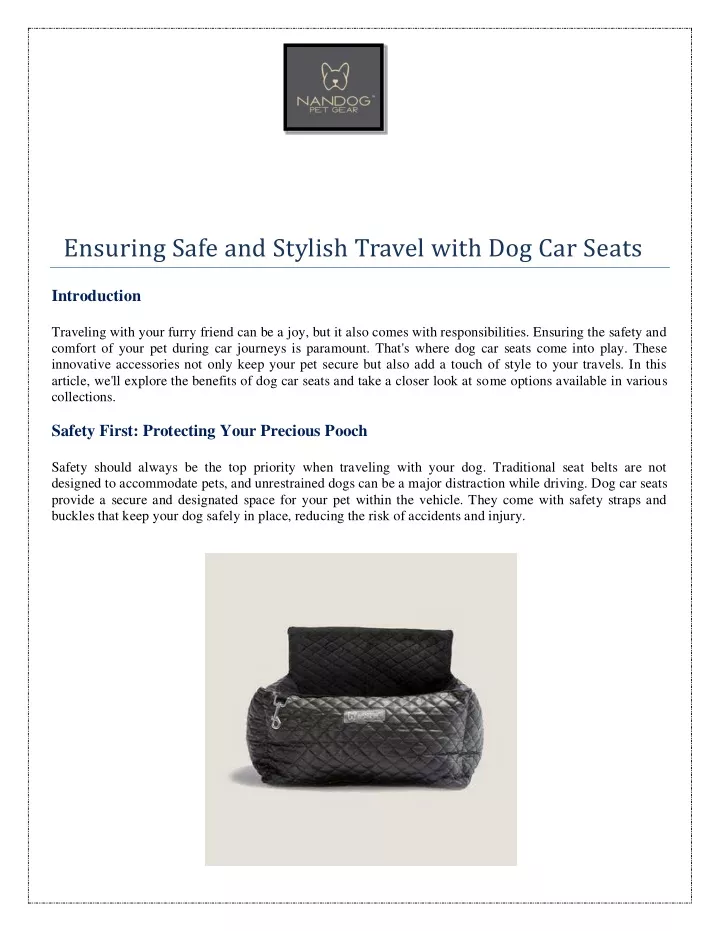 ensuring safe and stylish travel with