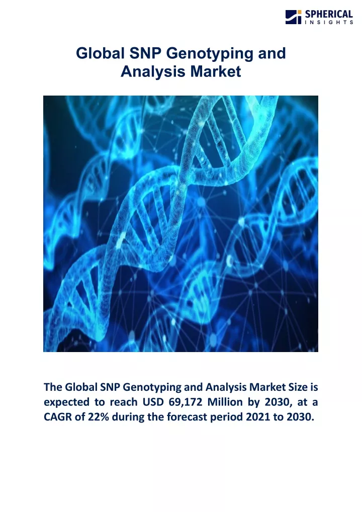 global snp genotyping and analysis market