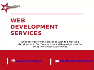 Web Development Services Near Me | Miraclestars
