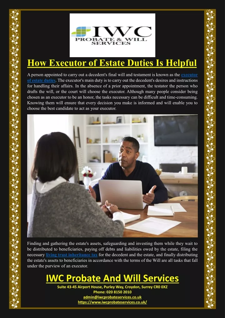 how executor of estate duties is helpful