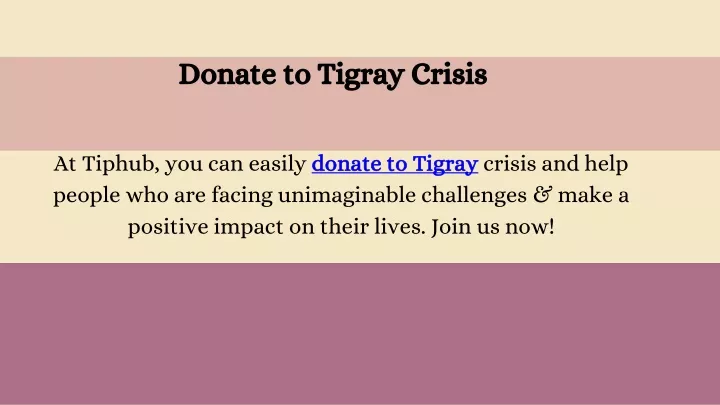 donate to tigray crisis