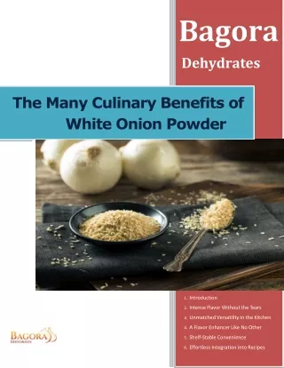 What is special about white onion powder?