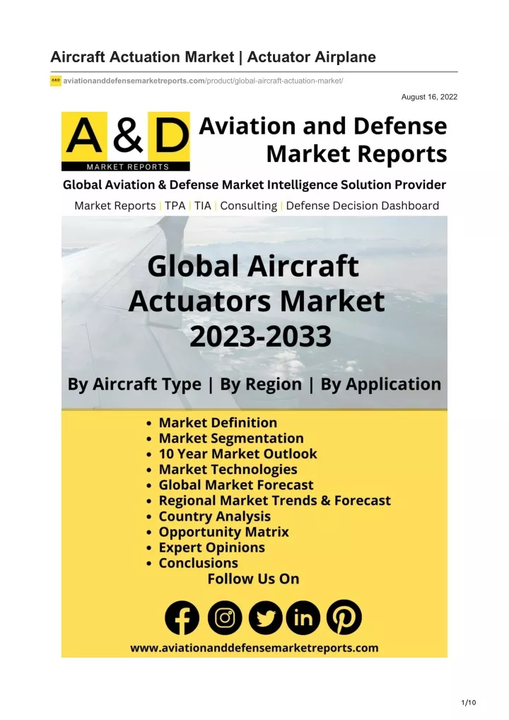 aircraft actuation market actuator airplane