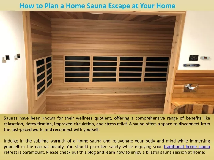 how to plan a home sauna escape at your home