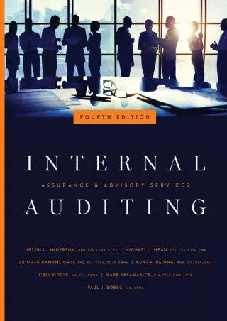 [PDF] DOWNLOAD Internal Auditing: Assurance & Advisory Services, Fourth Edition
