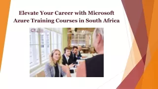 Elevate Your Career with Microsoft Azure Training Courses in South Africa