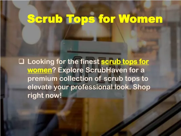 scrub tops for women