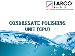 CONDENSATE POLISHING UNIT (CPU) ppt