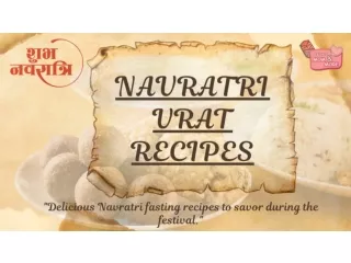 Navratri Vrat Recipes