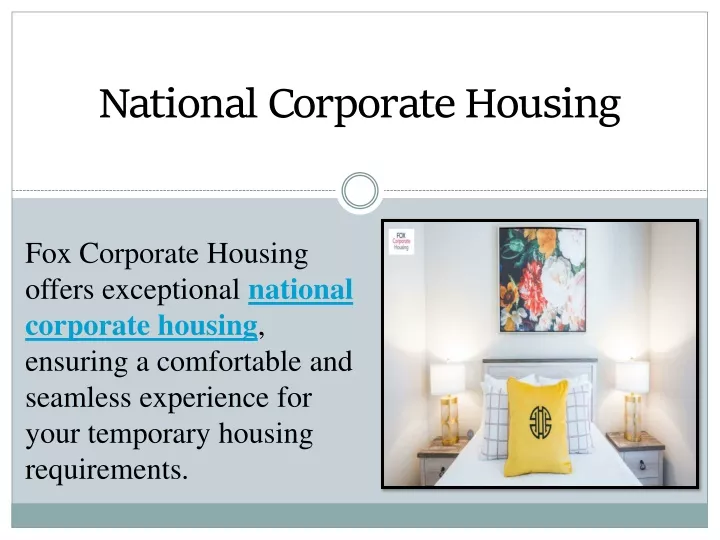 national corporate housing