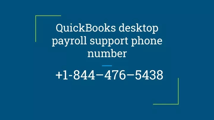 quickbooks desktop payroll support phone number