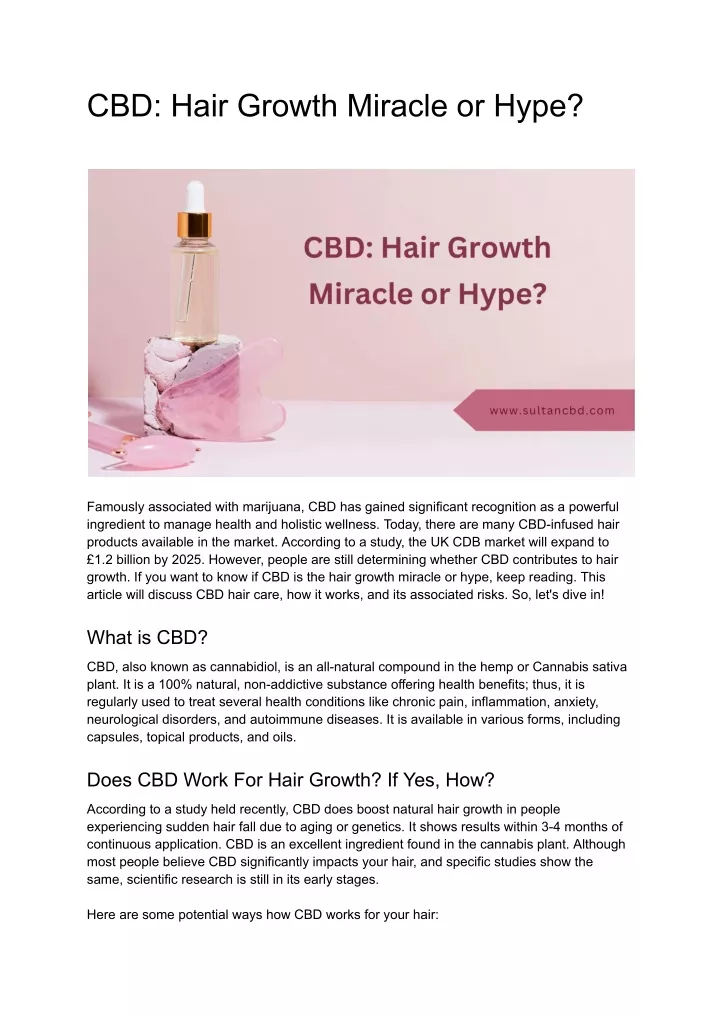 cbd hair growth miracle or hype