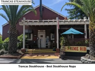 Trancas Steakhouse - Best Steakhouse Napa