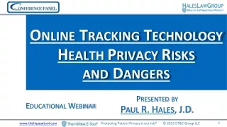 o nline t racking t echnology h ealth p rivacy