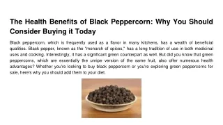 The Health Benefits of Black Peppercorn_ Why You Should Consider Buying it Today