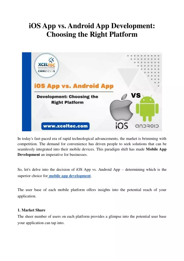 ios app vs android app development choosing