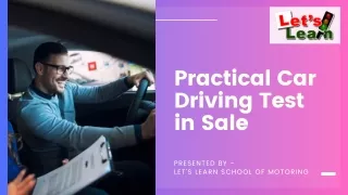 Practical Car Driving Test in Sale