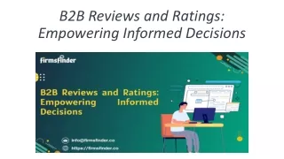 B2B Reviews  of IT Firms