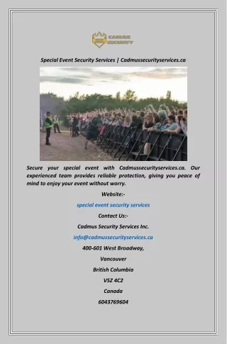 special event security services