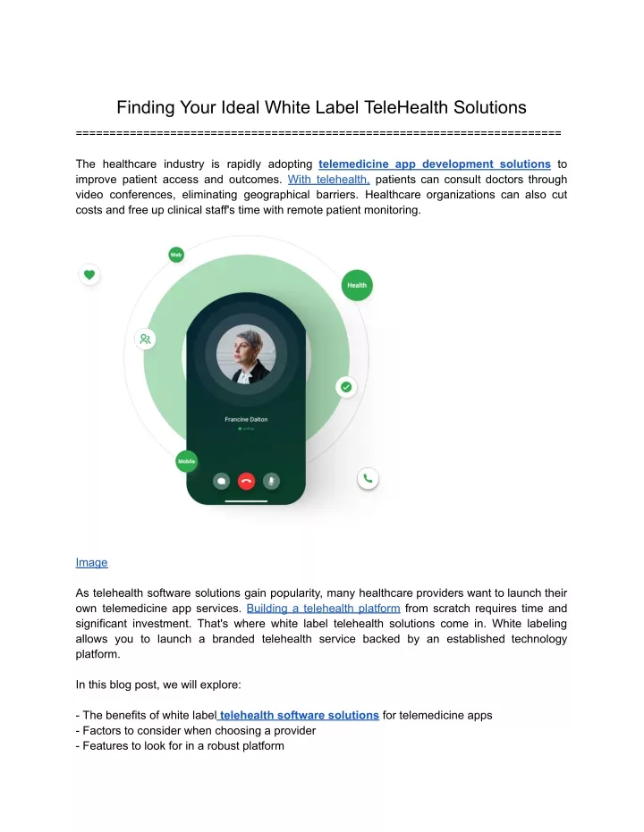 finding your ideal white label telehealth