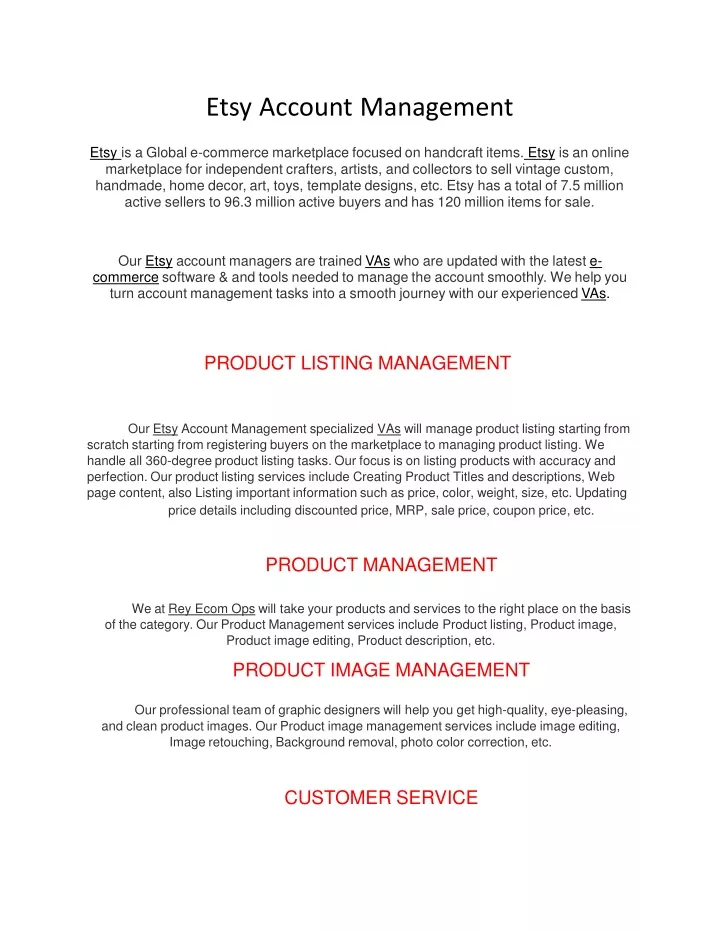 etsy account management etsy is a global
