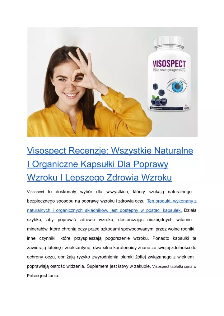 visospect recenzje wszystkie naturalne