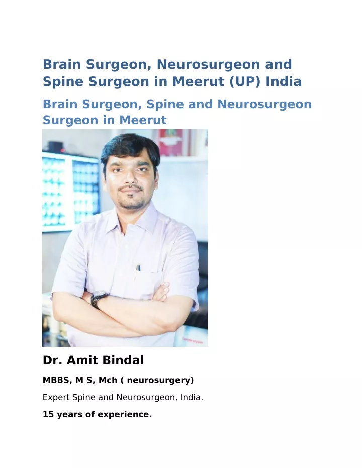 brain surgeon neurosurgeon and spine surgeon