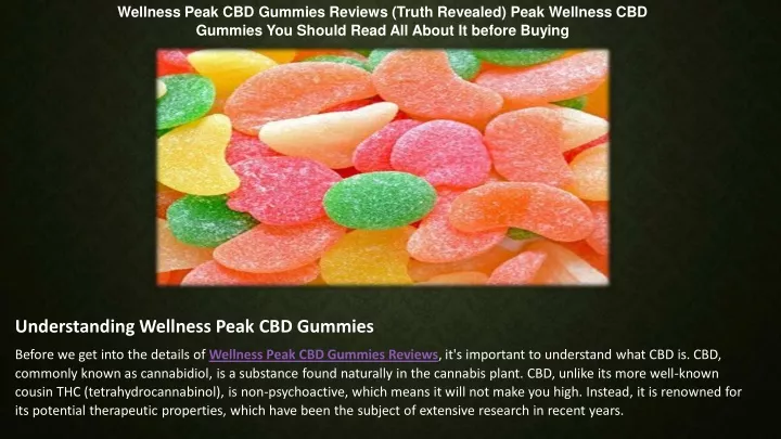 wellness peak cbd gummies reviews truth revealed