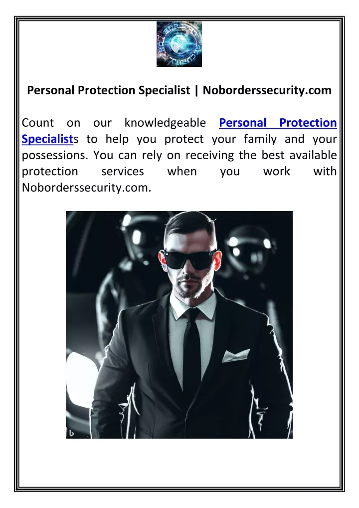 personal protection specialist noborderssecurity