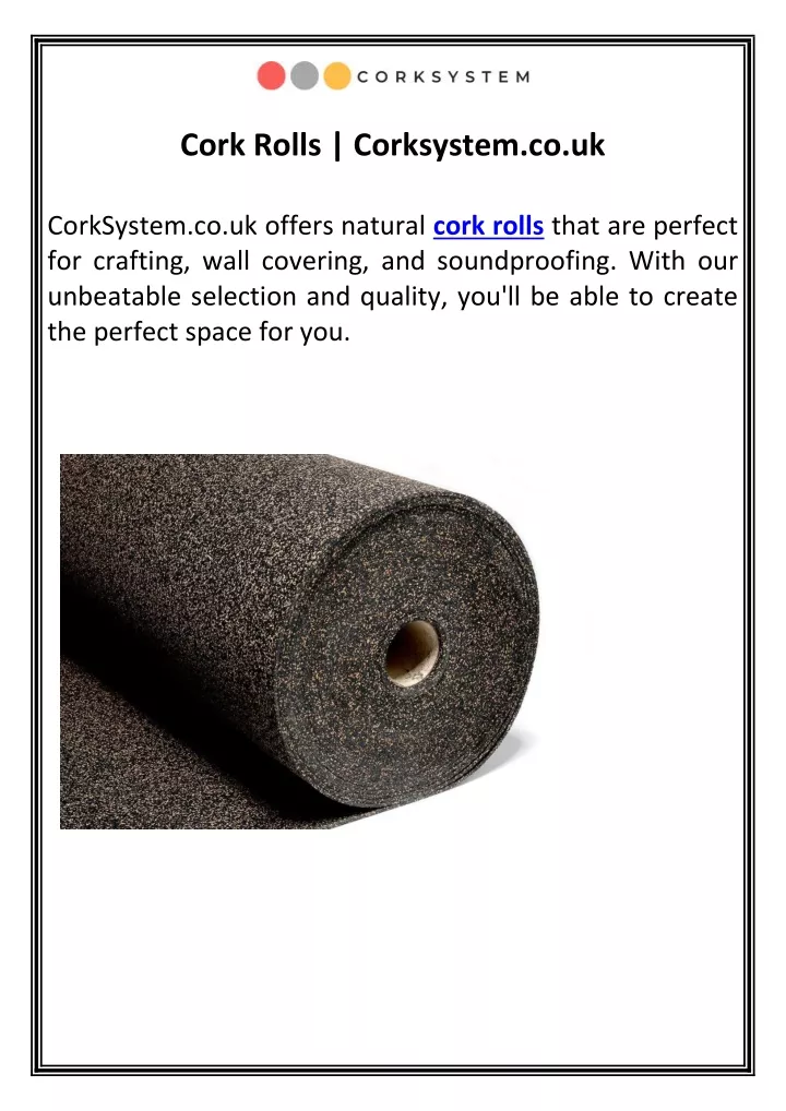 cork rolls corksystem co uk