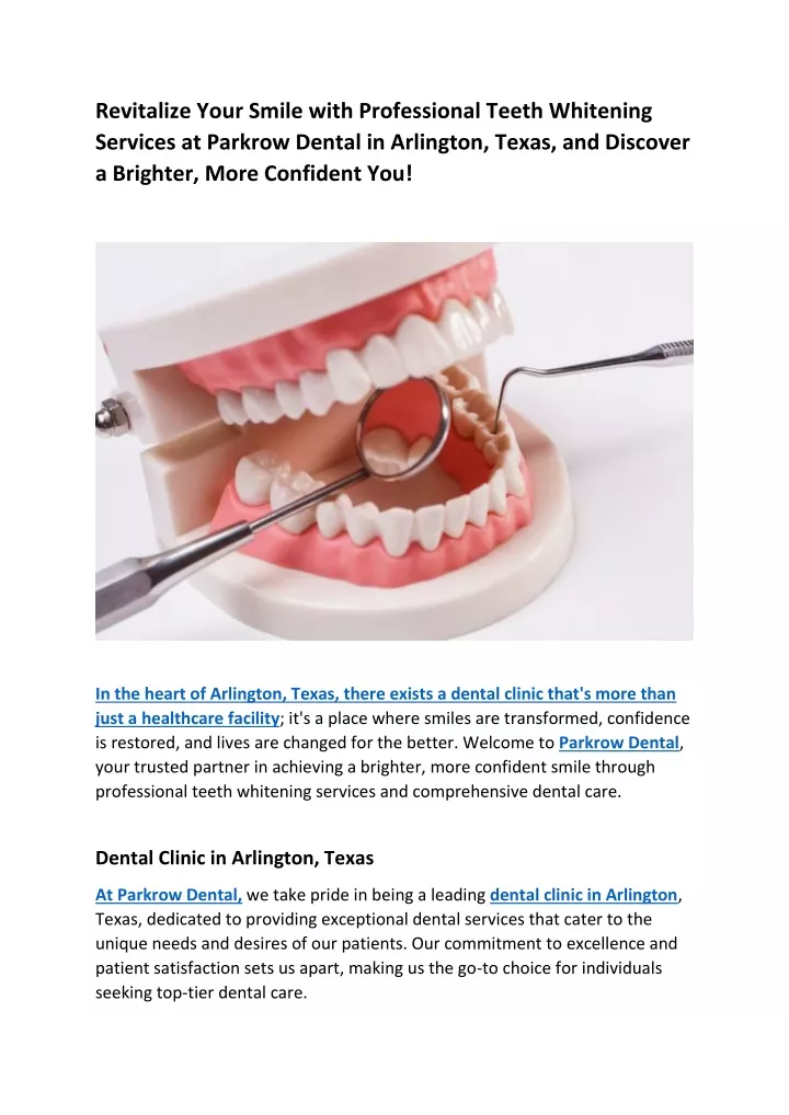 revitalize your smile with professional teeth