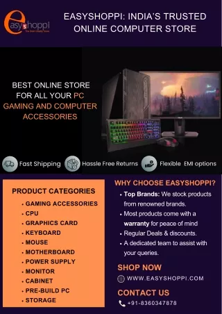 EasyShoppi: India's Trusted Computer Accessories Online Store