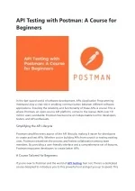 API Testing with Postman - slide 1