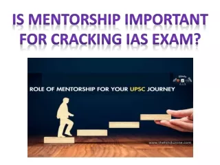Is Mentorship Important For Cracking IAS Exam?