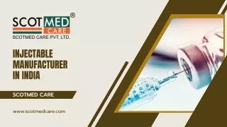 Best Injectable Manufacturer in India