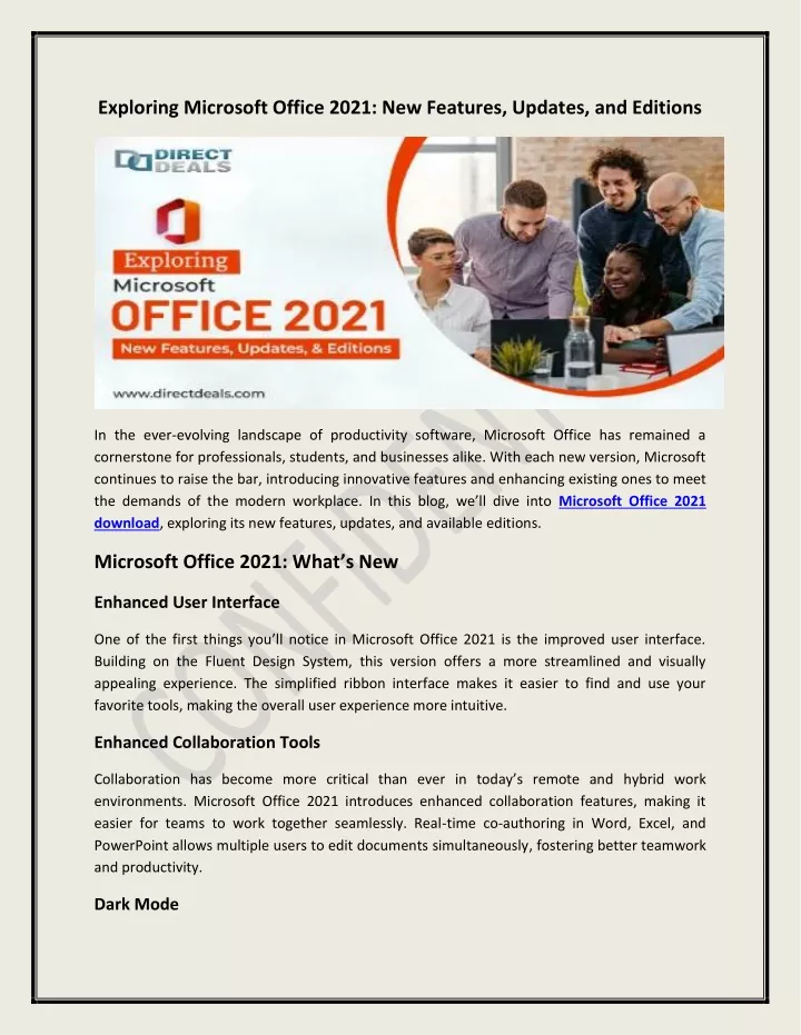 exploring microsoft office 2021 new features