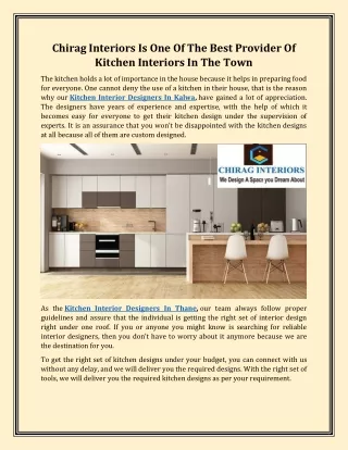 Kitchen Interior Designers In Kalwa