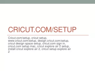 Cricut.com/setup