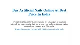 Buy Artificial Nails Online At Best Price In