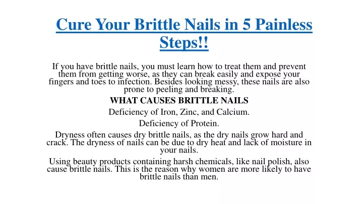 cure your brittle nails in 5 painless steps