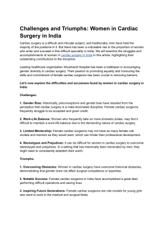 Challenges and Triumphs_ Women in Cardiac Surgery in India