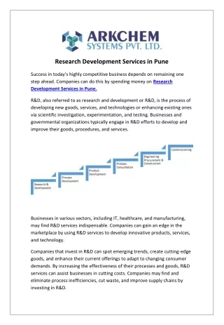 Research Development Services in Pune