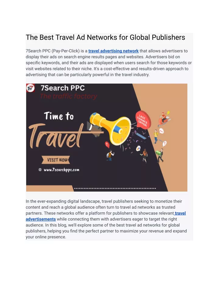 the best travel ad networks for global publishers