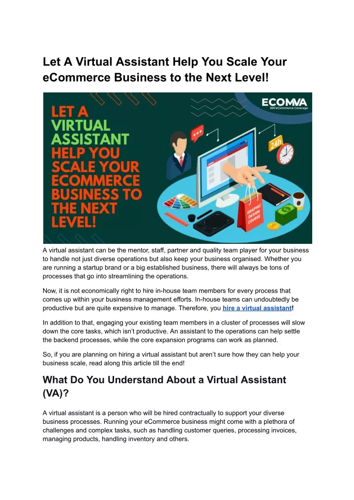 let a virtual assistant help you scale your