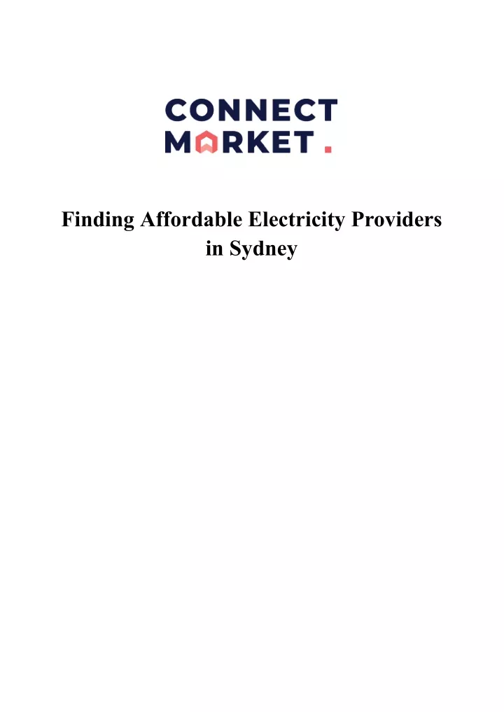 finding affordable electricity providers in sydney