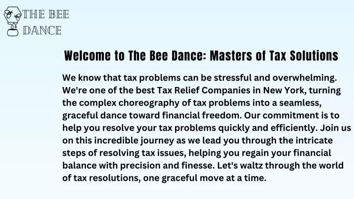 welcome to the bee dance masters of tax solutions