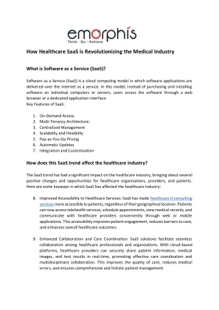 how healthcare saas is revolutionizing