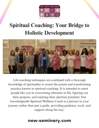 Spiritual Coaching Your Bridge to Holistic Development