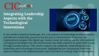 Integrating Leadership Aspects with the Technological Innovations